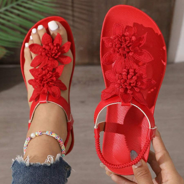 Fiorella | Sandalias Ortopédicas con Flores Aplicadas