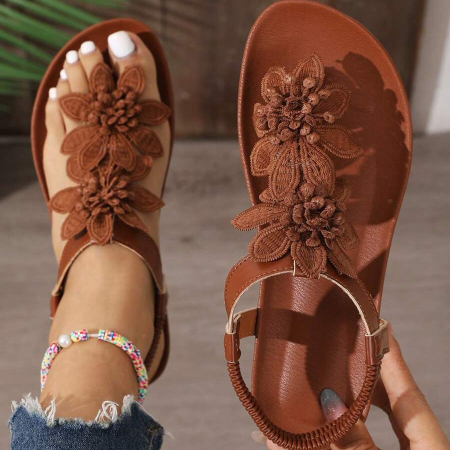 Fiorella | Sandalias Ortopédicas con Flores Aplicadas