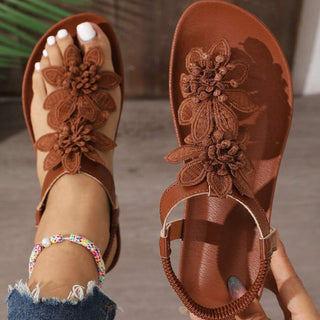 Fiorella | Sandalias Ortopédicas con Flores Aplicadas