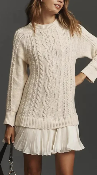 Sofía - Vestido de punto con falda plisada