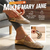 Maite - Mules de tejido trenzado con punta cuadrada y cierre Mary Jane