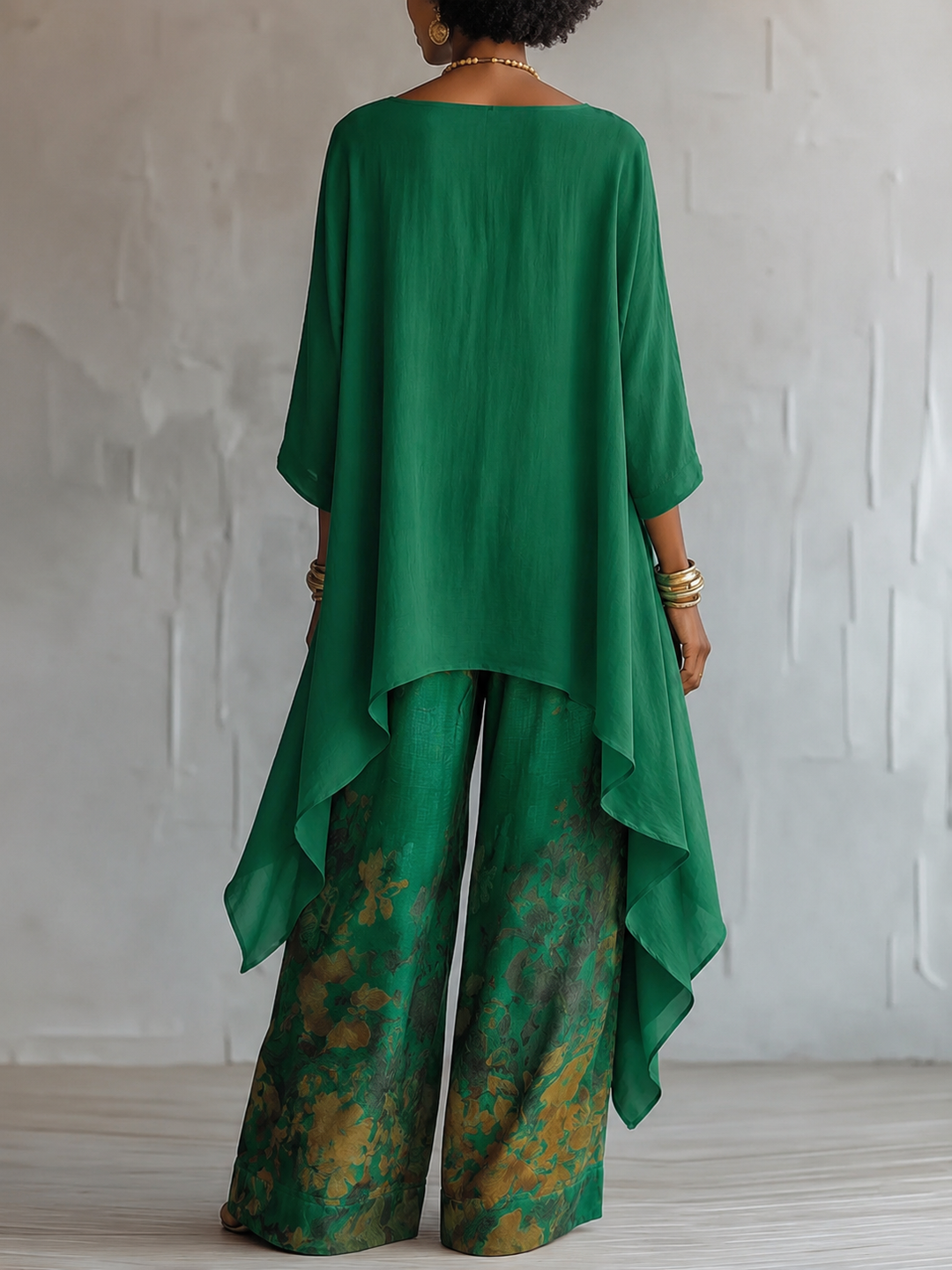 Ida | Conjunto de dos piezas aireado con pantalón floral