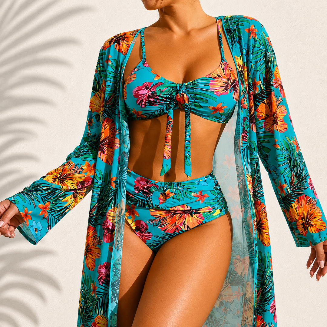 DELACROIX | Bikini de 3 piezas Elegante Tropical Marie
