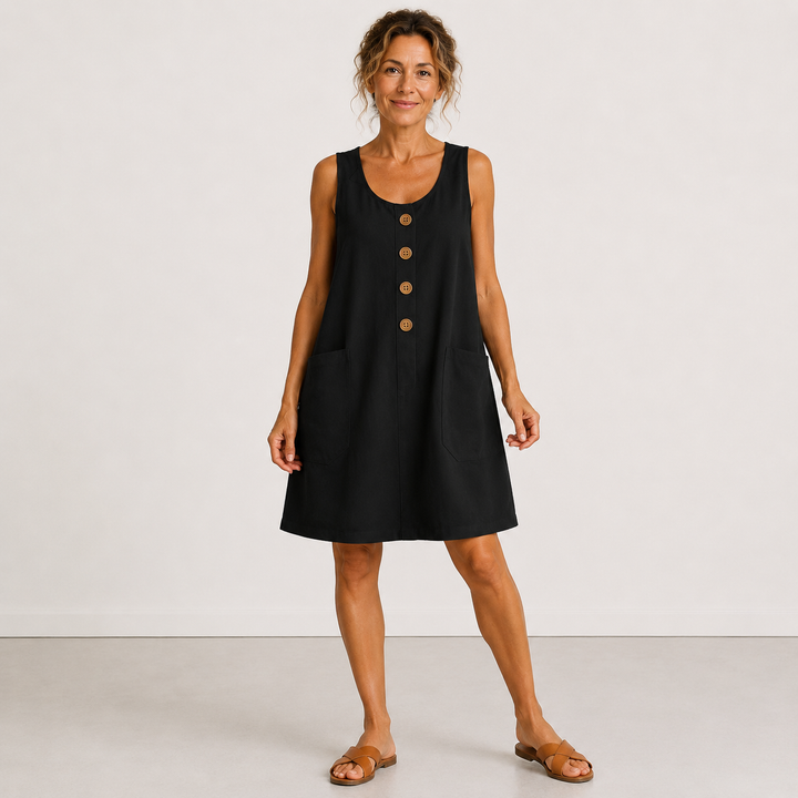 Maud - Vestido de algodón y lino