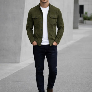 Lorenzo™ | Chaqueta de Ante Clásica