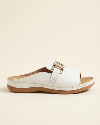 Lola - Sandalias con Tira Ancha y Hebilla