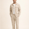 Iván – Conjunto de chaqueta abotonada y pantalón waffle