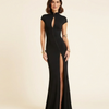 Andrea - Vestido maxi negro con abertura