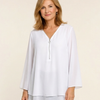 Olivia – Blusa de gasa con doble cremallera