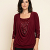 Aurora - Blusa de manga larga con lentejuelas