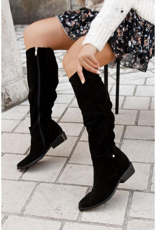Lina - Botas de efecto ante cómodas y cálidas