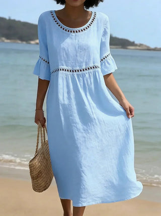 Enora - Vestido largo efecto vientre plano