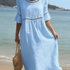 Enora - Vestido largo efecto vientre plano