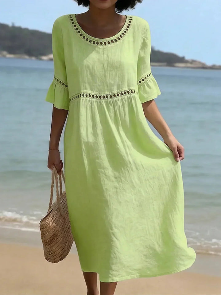 Enora - Vestido largo efecto vientre plano