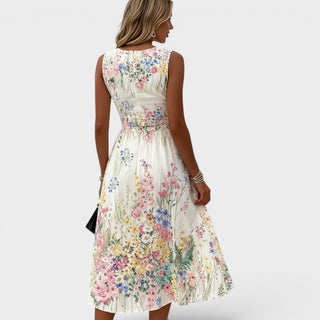 Teresa | Vestido midi floral sin mangas