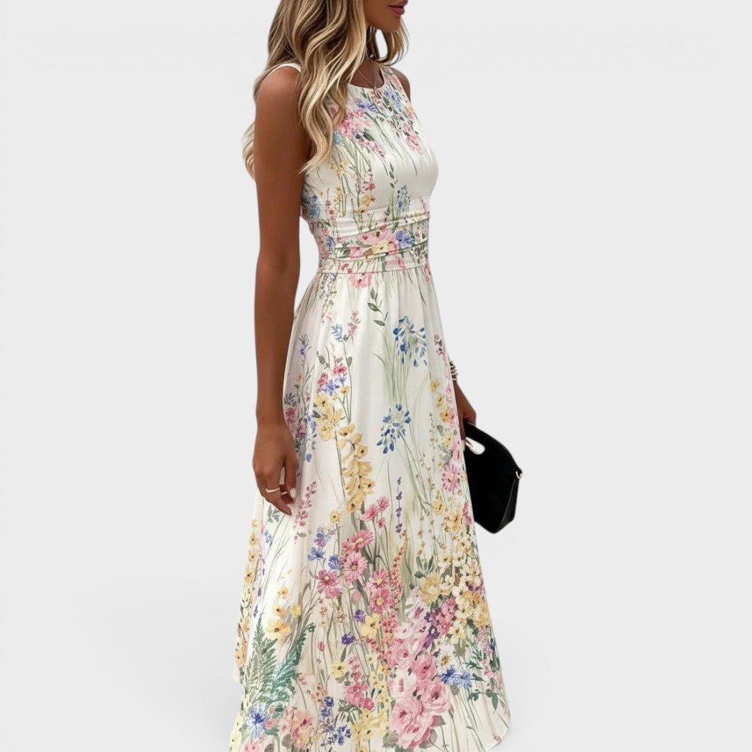 Teresa | Vestido midi floral sin mangas