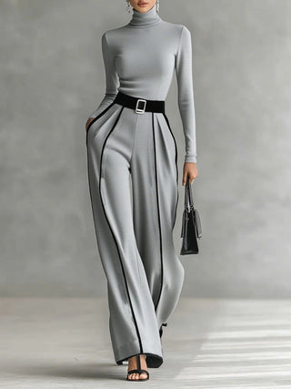 Vera™ | Conjunto elegante con detalle de contraste