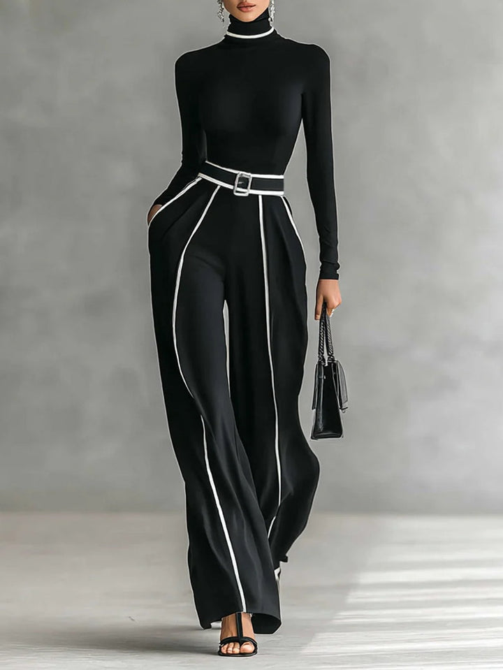 Vera™ | Conjunto elegante con detalle de contraste