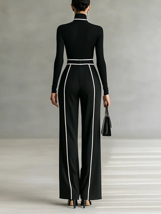 Vera™ | Conjunto elegante con detalle de contraste