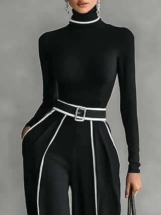 Vera™ | Conjunto elegante con detalle de contraste