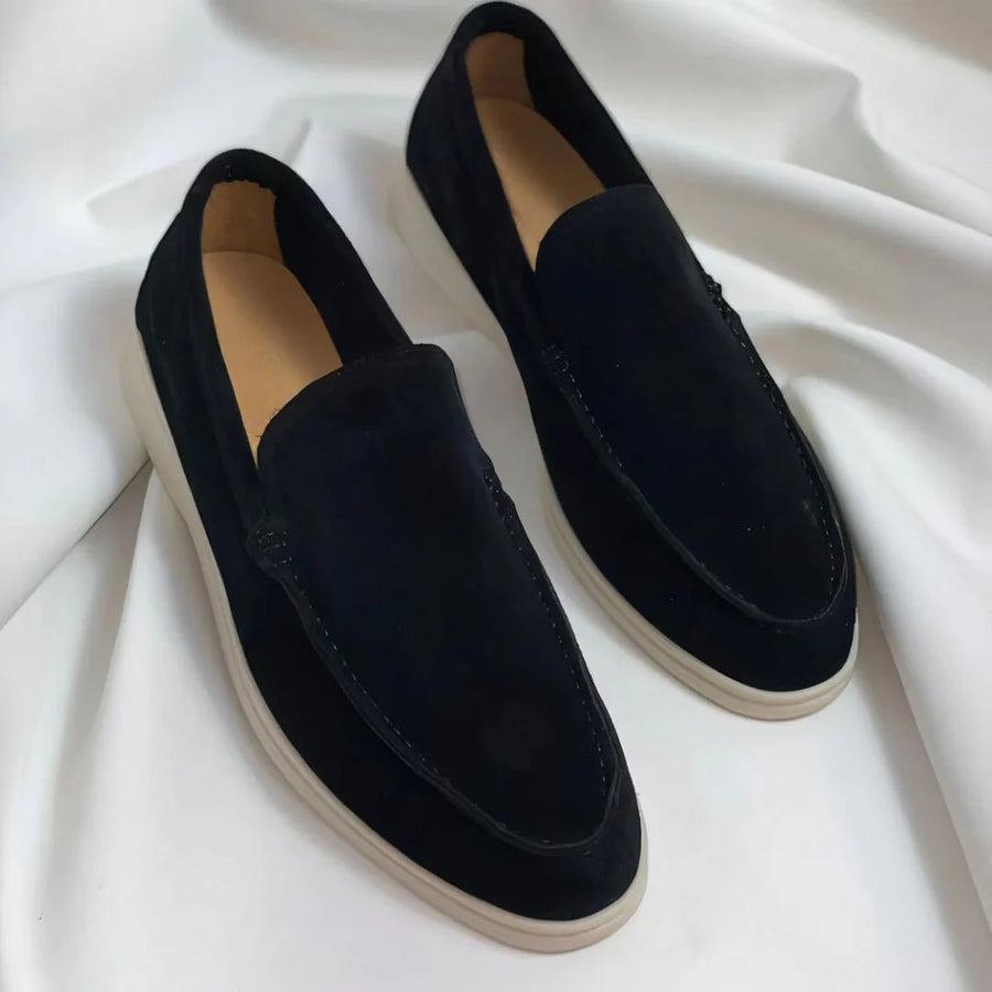 Enzo™ | Mocasines de ante con suela híbrida