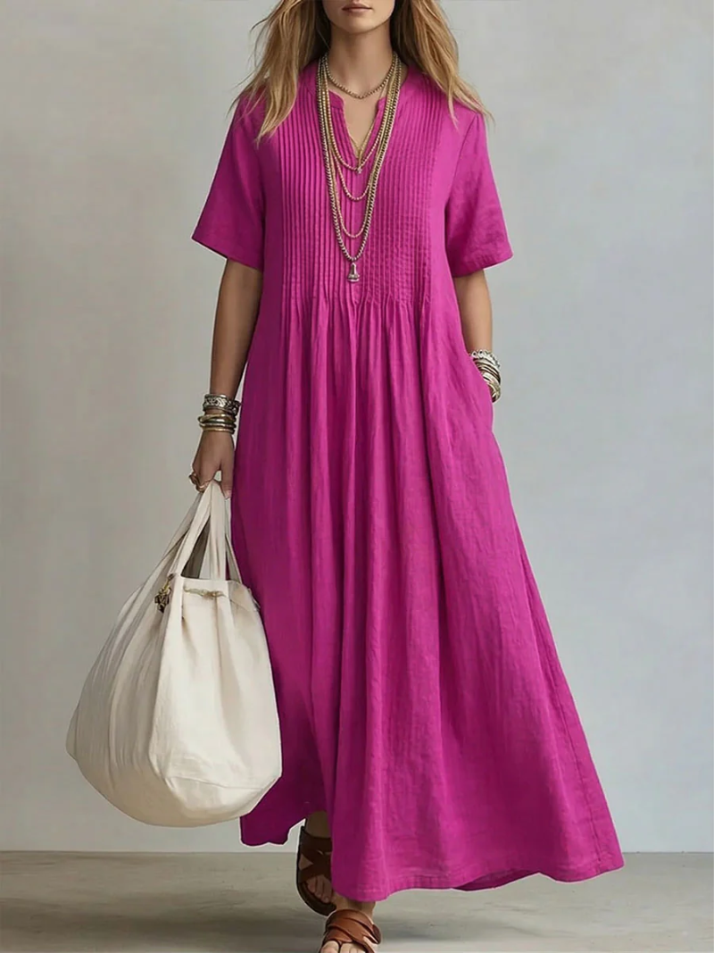 Milana - Vestido plisado esculpido
