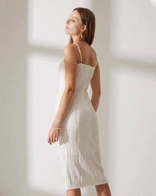El vestido camisero con textura de ondas de agua