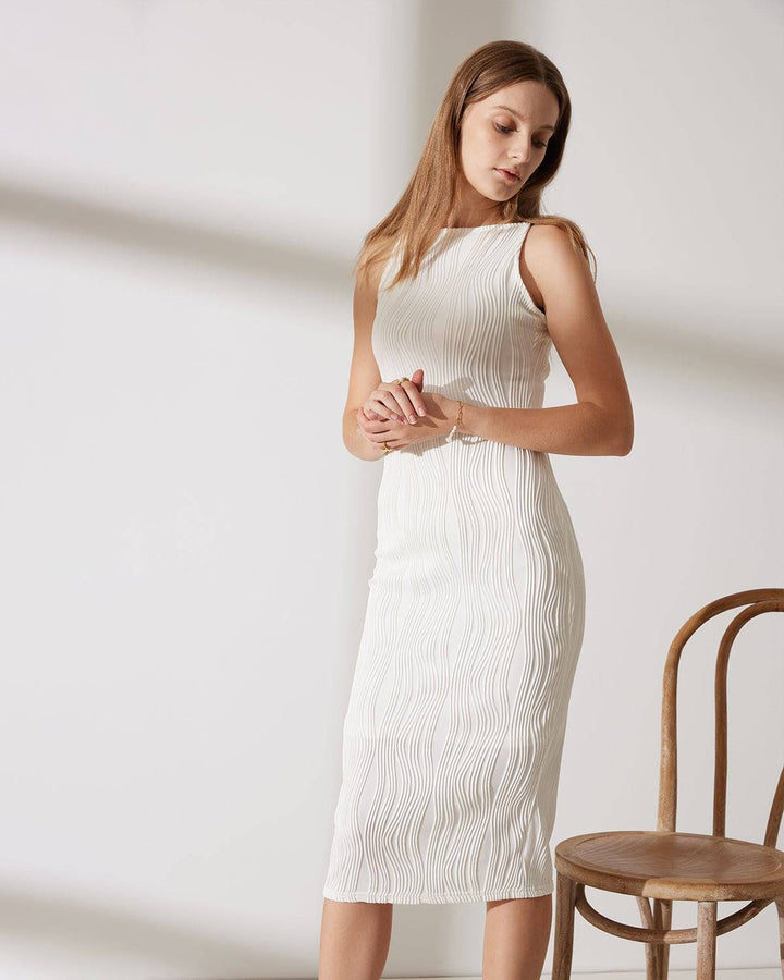 El vestido camisero con textura de ondas de agua