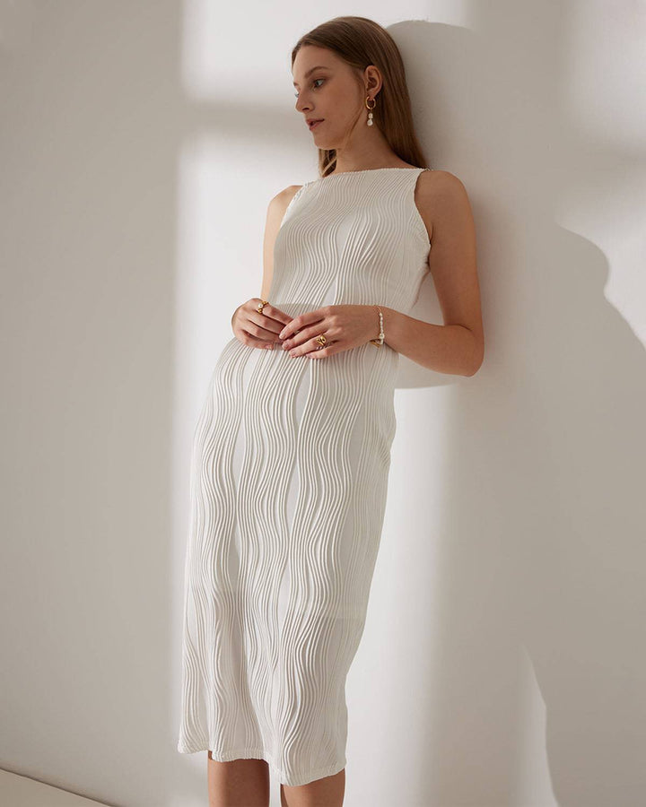 El vestido camisero con textura de ondas de agua