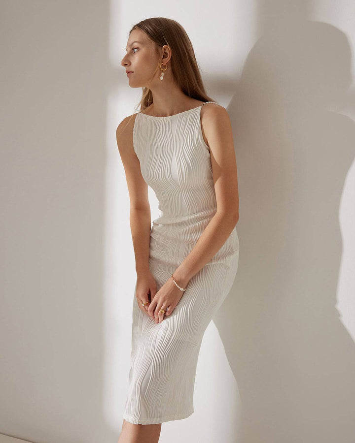 El vestido camisero con textura de ondas de agua