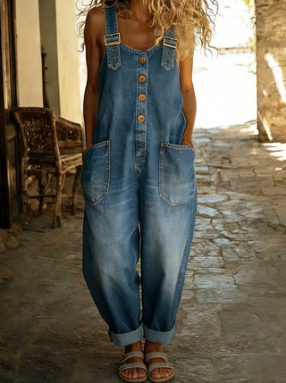 Rocio™ - Mono vaquero casual con hebilla ajustable