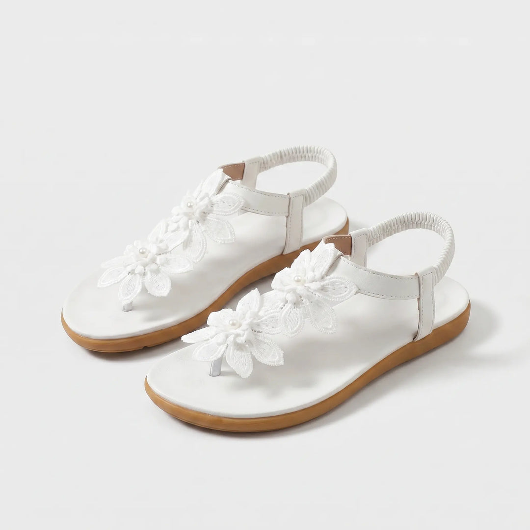 Fiorella | Sandalias Ortopédicas con Flores Aplicadas