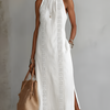 JIMENA | Vestido Midi con textura de Lino