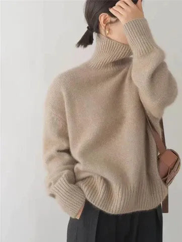 Elena - Jersey de cuello alto elegante