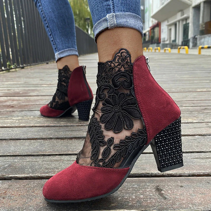Isabel - Tacones altos de encaje