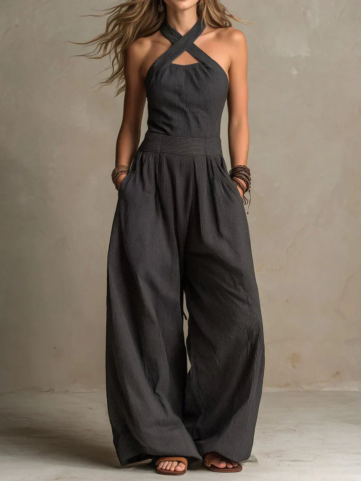 ADRIANA – Mono elegante con escote cruzado