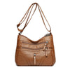 Clara - Bolso bandolera moderno con múltiples cremalleras y correa ajustable