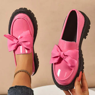 Violeta - Mocasines de plataforma con lazo