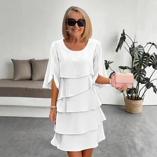 Brisa - Vestido elegante de capas y volantes