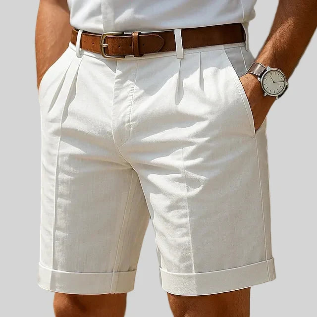 Heren Plissé Tailored Shorts
