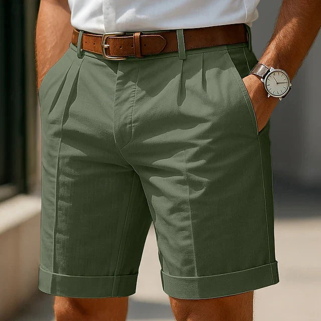 Heren Plissé Tailored Shorts