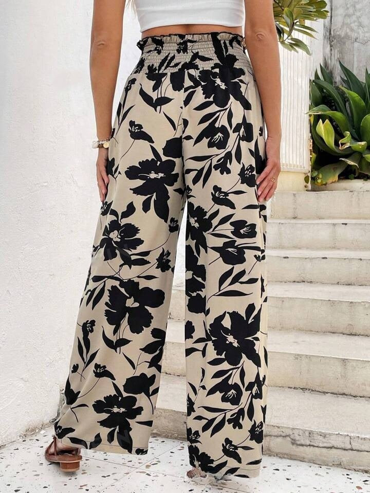 Floriana™ | Pantalones Anchos con Estampado Floral